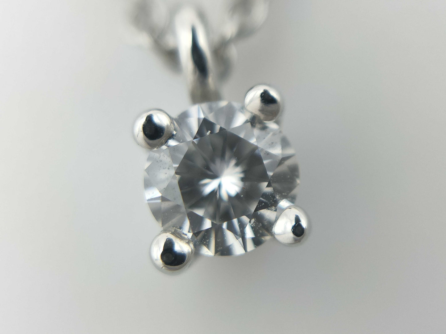 Tiffany & Co. Solitaire 1PD PT950 2.7g Necklace