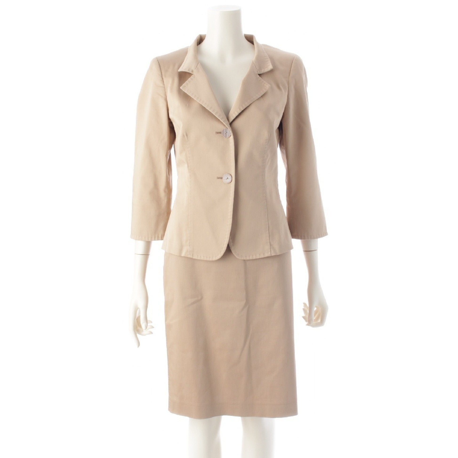 MaxMara MAX MARA Skirt Set, Beige, Hanger Included, Size 38, Jacket