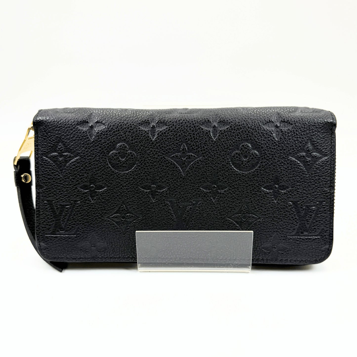 LOUIS VUITTON Monogram Empreinte Zippy Wallet Noir M61864 Wallet Box and Dust Bag Included