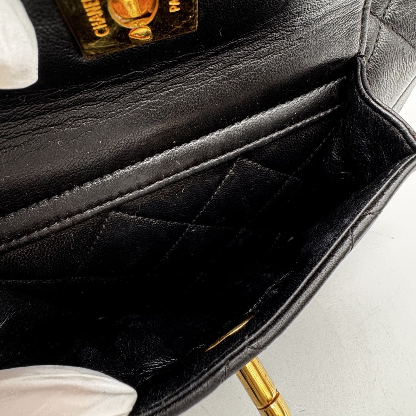 CHANEL Chain Backpack Black No Accessories Included Rucksack