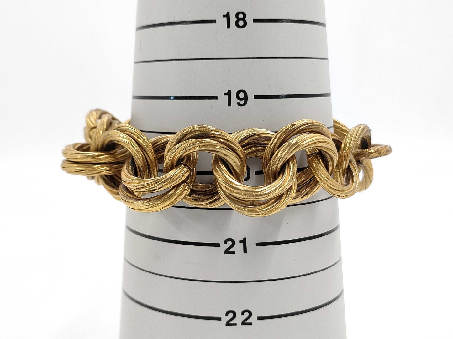 CHANEL Round Coco Double Ring Vintage Gold BL Bracelet/Bangle