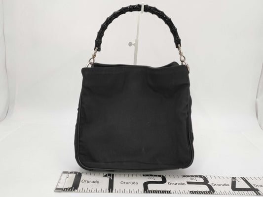 GUCCI Bamboo 2-way Bag, Nylon, Black, 001/1638 Handbag