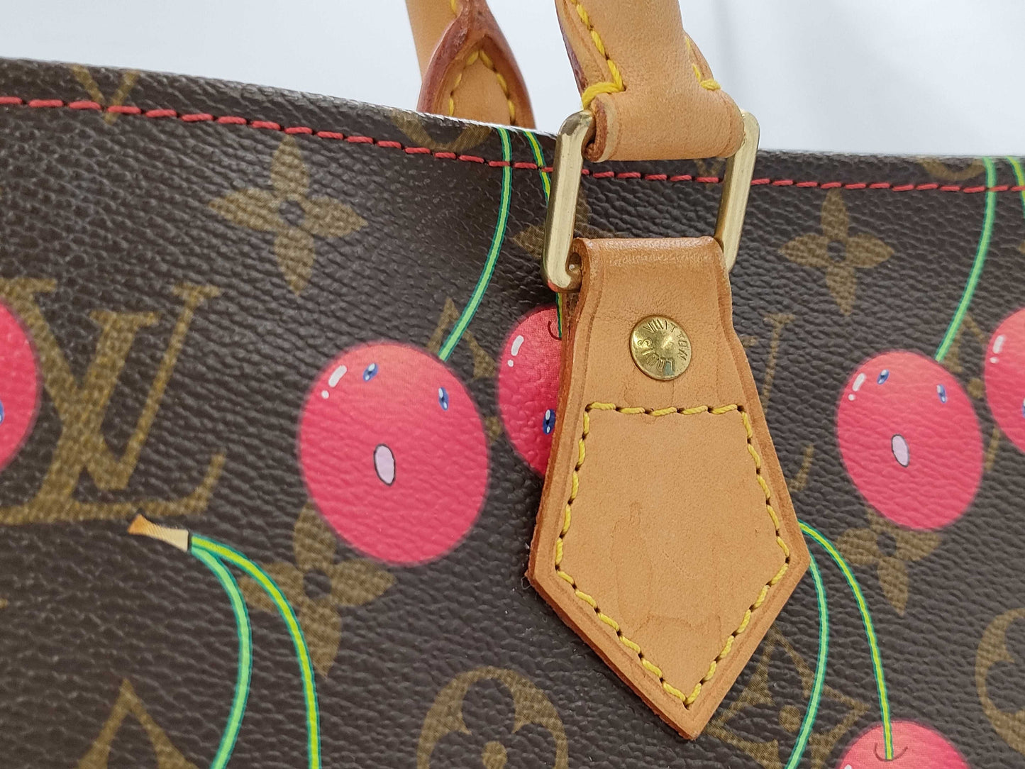 LOUIS VUITTON Monogram Cherry/LV x TM Sac Plat M95010 MI0015 Handbag