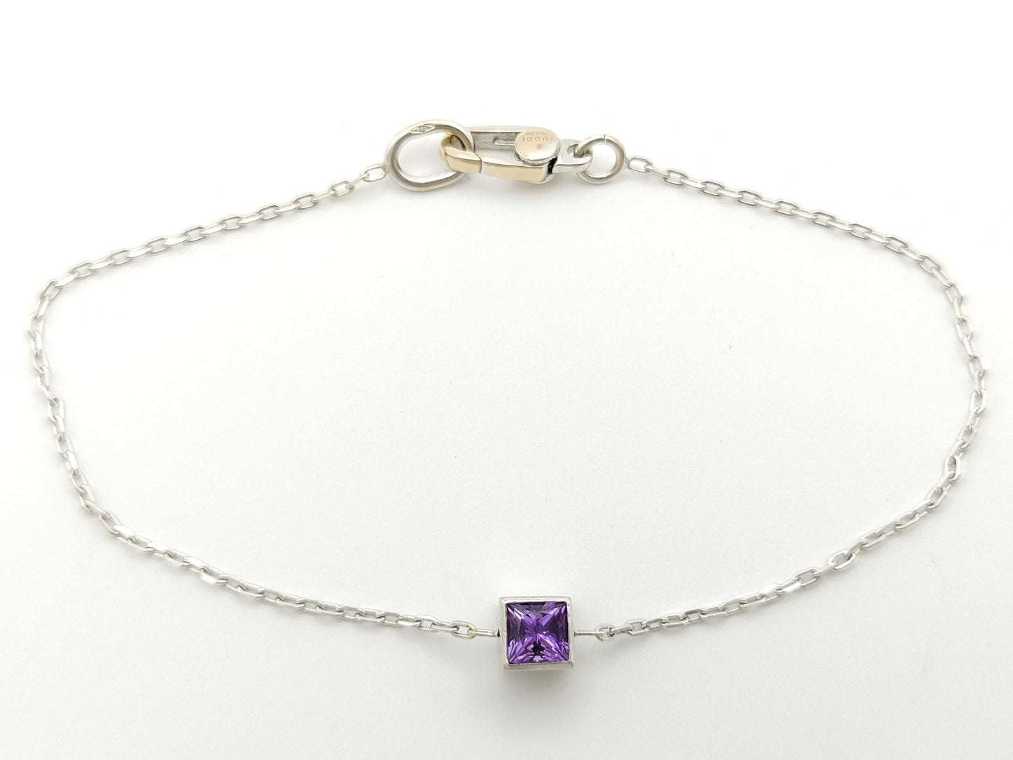 GUCCI G-Cube Amethyst WG 750 2.2g Bracelet/Bangle