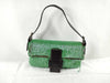 FENDI Fendi Mamma Bucket Beaded x Leather Shoulder Bag Green Shoulder Bag