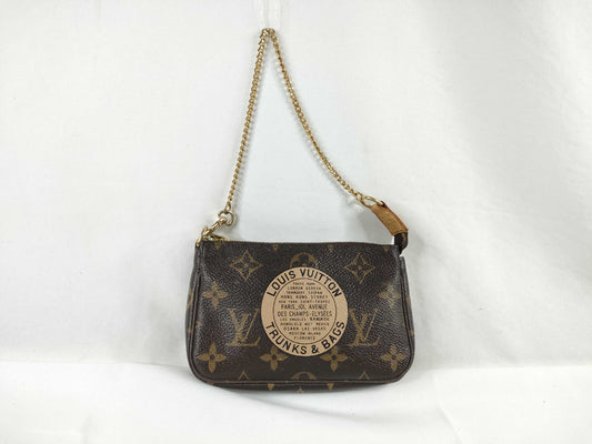 LOUIS VUITTON Monogram Vuitton Monogram Mini Pochette Accessoir M60153 FL4027 Brown Pouch