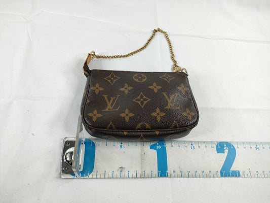 LOUIS VUITTON Monogram Vuitton Monogram Mini Pochette Accessoir M60153 FL4027 Brown Pouch