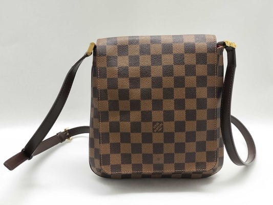 LOUIS VUITTON Damier ID-Louis Vuitton Bag Musette Salsa Damier Ebene 22cm #LM0074 GHW Soulderbag Shoulder Bag