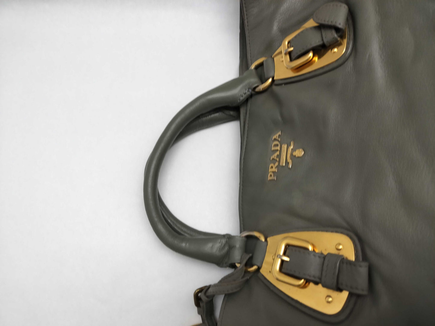 PRADA ID-Prada Vitello Phenix Leather 2 Way Tote Bag
