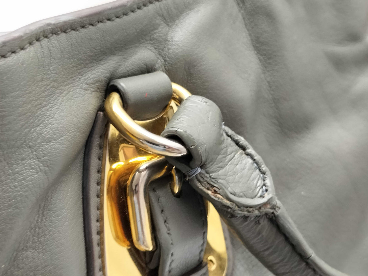 PRADA ID-Prada Vitello Phenix Leather 2 Way Tote Bag