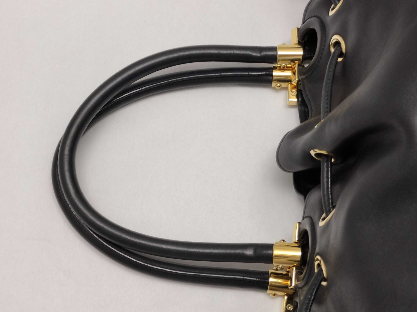 Salvatore Ferragamo HK - Salvatore Ferragamo Sonia black lambskin tote bag handbag