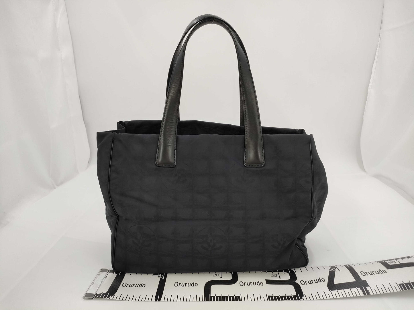 CHANEL New Travel Line Nylon and Leather Handbag in Black with Silver Hardware, Tote Bag
