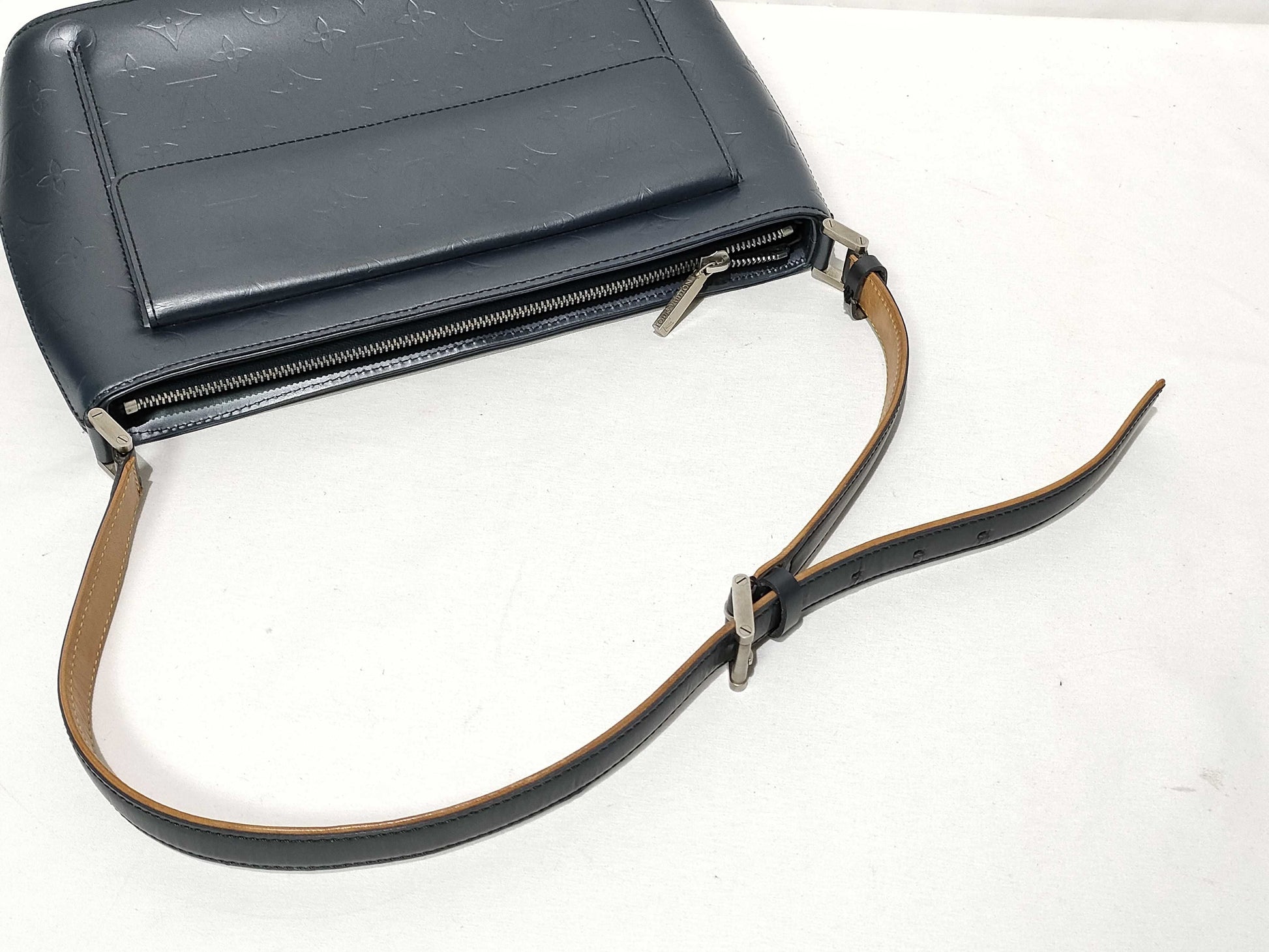 LOUIS VUITTON Monogram Mat ID-Louis Vuitton Monogram Mat Alston M55122 Navy CA0032 Shoulder Bag