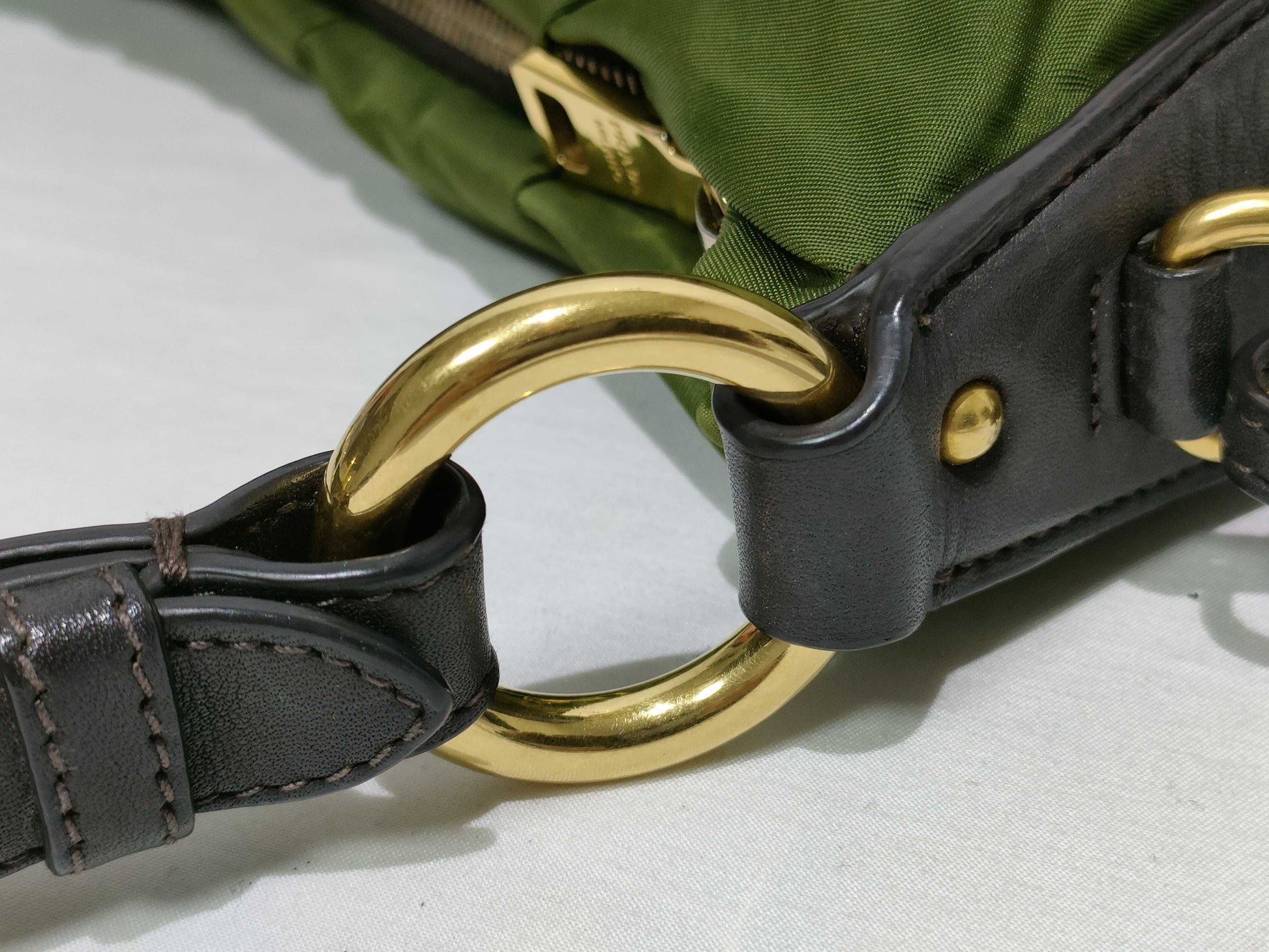 PRADA Nylon SG-Prada Tessuto Shoulder bag Green BR3795 Shoulder Bag