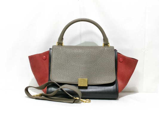 CELINE SG-CELINE Trapeze Small Leather 2way handbag Multicolor handbag