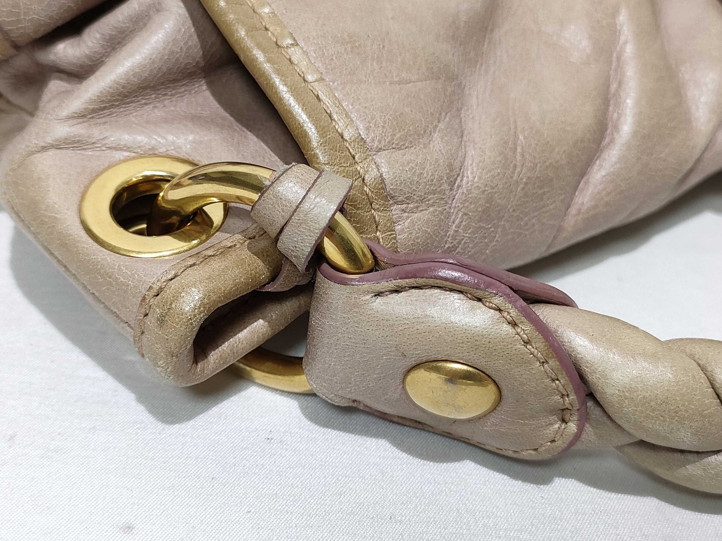 miu miu SG-Miu Miu Leather 2way Shoulder Bag Pink Shoulder Bag