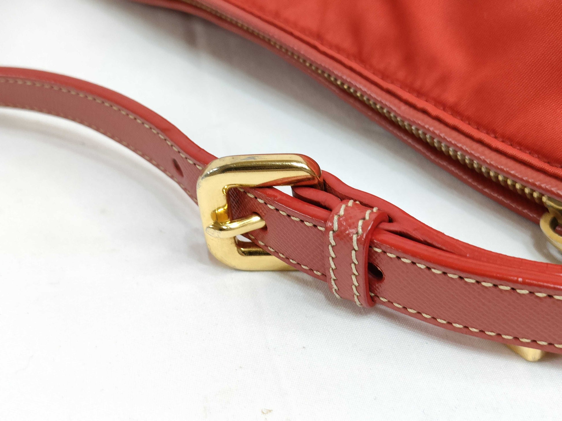 PRADA Nylon SG-Prada Saffiano x test Shoulder bag Red BN1834 Handbag