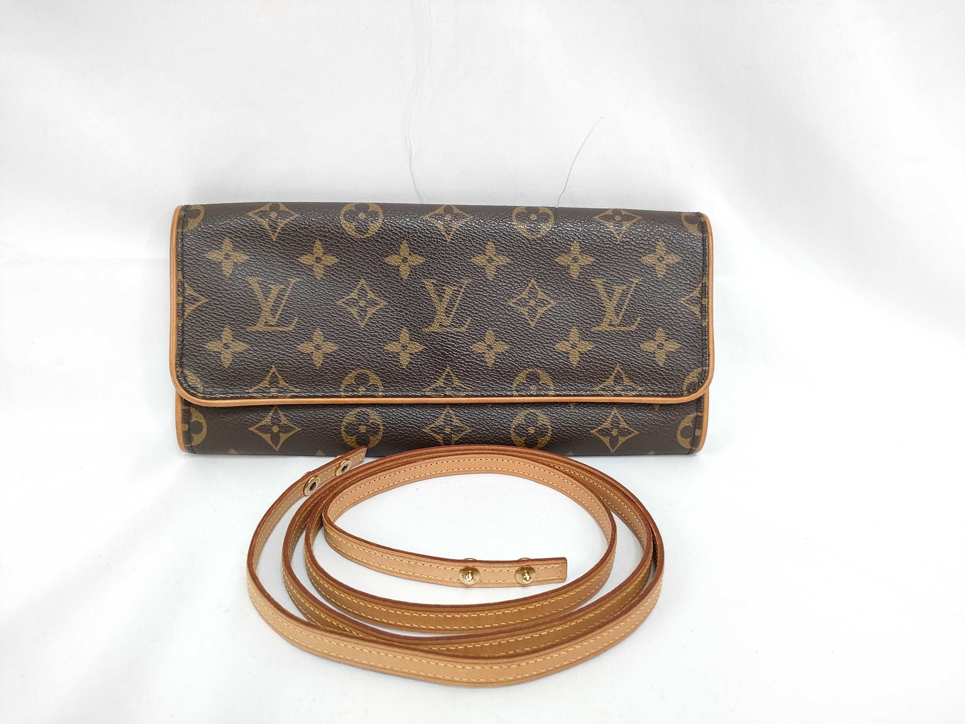 LOUIS VUITTON Monogram SG-Louis Vuitton Monogram Pochette twin GM M51852 FL0093 Brown Shoulder Bag