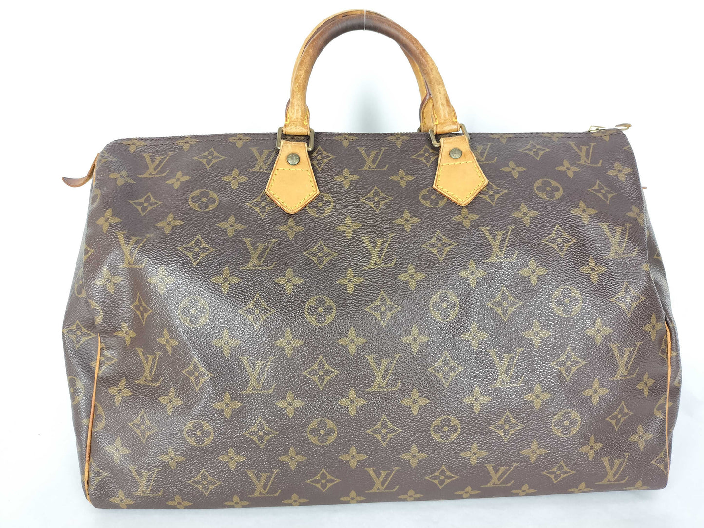 LOUIS VUITTON Monogram Vuitton Monogram Speedy 40 M41522 SP0934 Brown Zipper Pull Strip Boston Bag