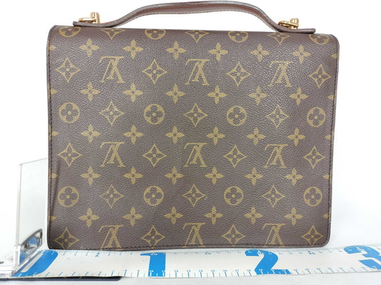 LOUIS VUITTON Monogram Vuitton Monogram Monceau M51185 Brown Handbag