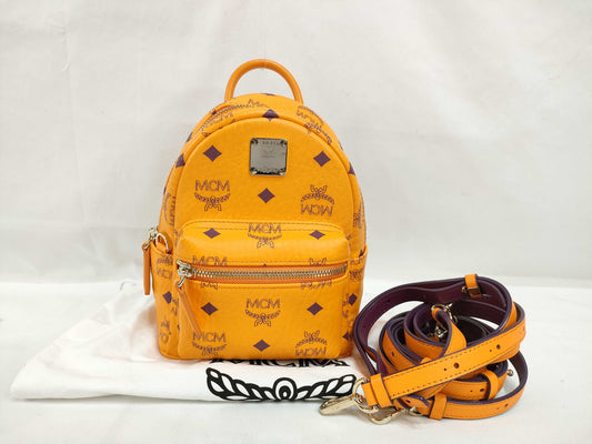 MCM ID-MCM Visetos Leather x Studs Backpack Rucksack
