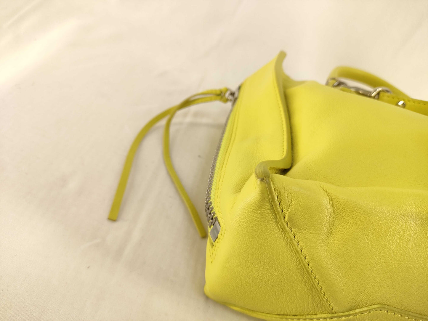 BALENCIAGA SG-Balenciaga Paper Mini Leather 2-Way Handbag yellow 305572 with Mirror Handbag