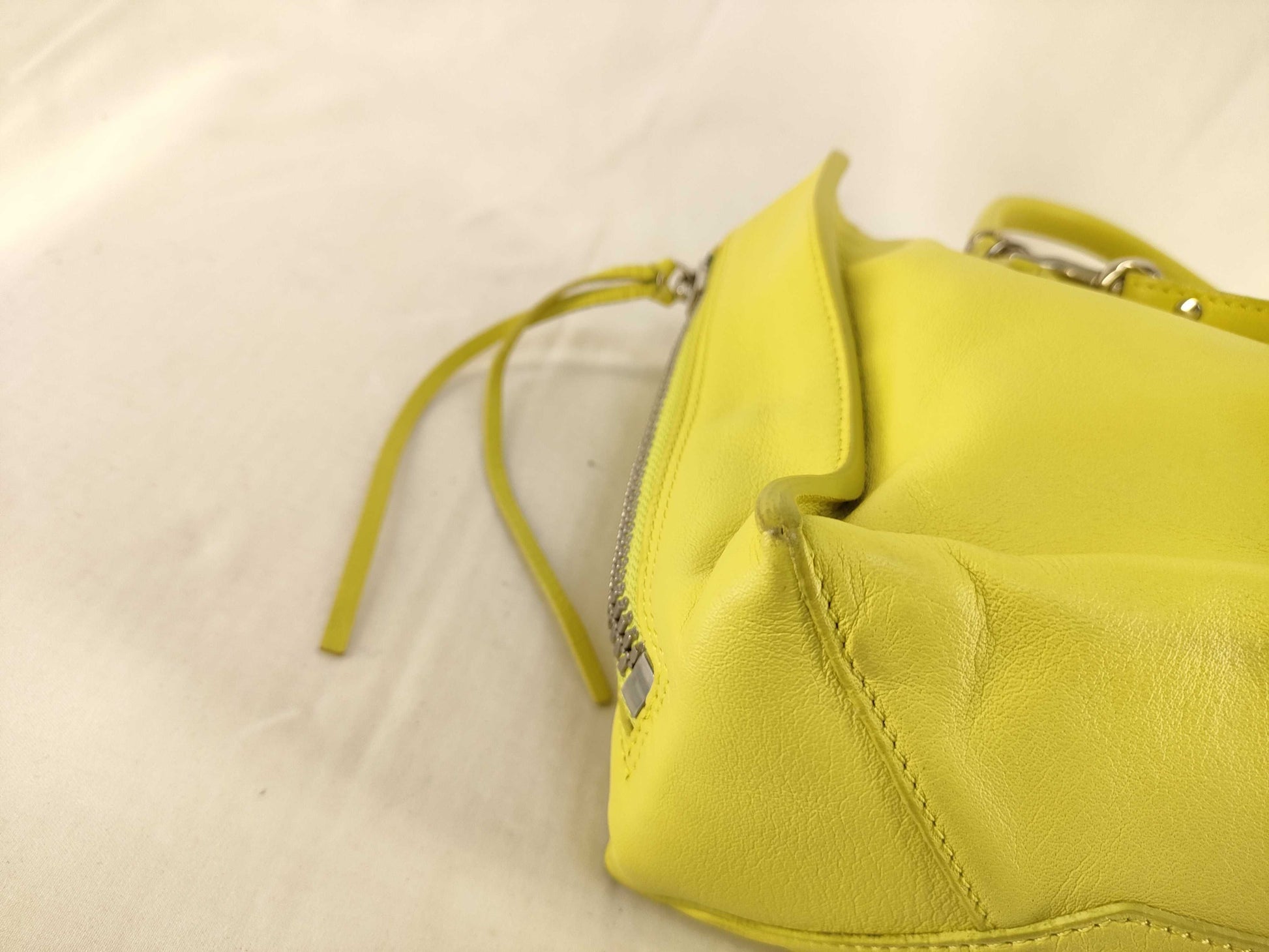 BALENCIAGA SG-Balenciaga Paper Mini Leather 2-Way Handbag yellow 305572 with Mirror Handbag