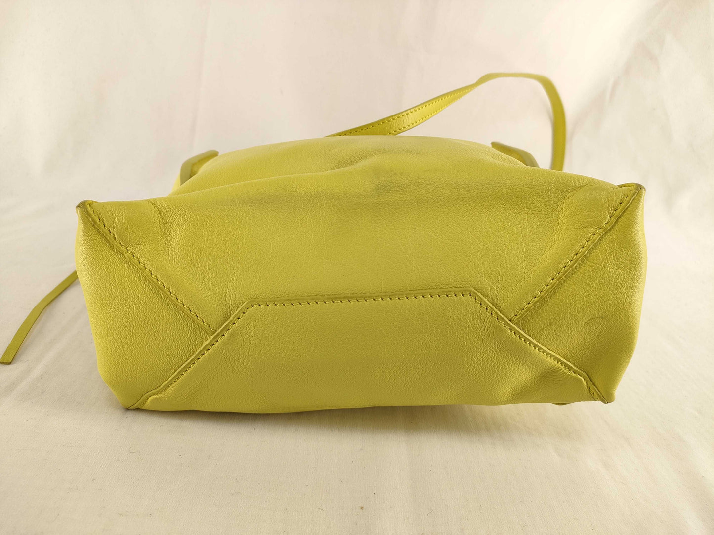 BALENCIAGA SG-Balenciaga Paper Mini Leather 2-Way Handbag yellow 305572 with Mirror Handbag