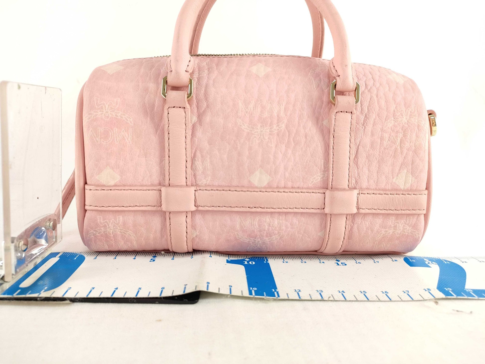 MCM ID-MCM Leather Visetos 2 Way Handbag #10352209 Handbag