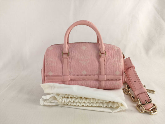 MCM ID-MCM Leather Visetos 2 Way Handbag #10352209 Handbag
