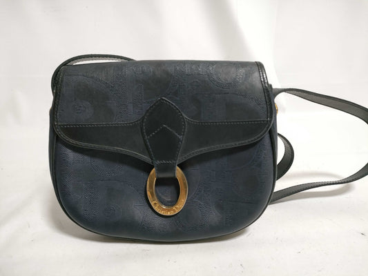 Dior Trotter HK-Dior Trotter Blue Leather Shoulder Bag