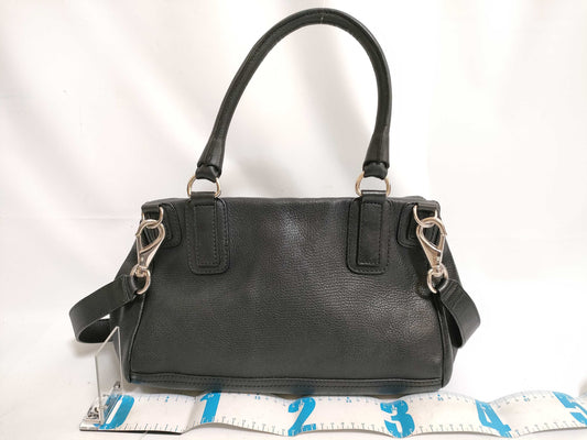 GIVENCHY HK-Givenchy Pandora Leather Black 2ways Bag Handbag