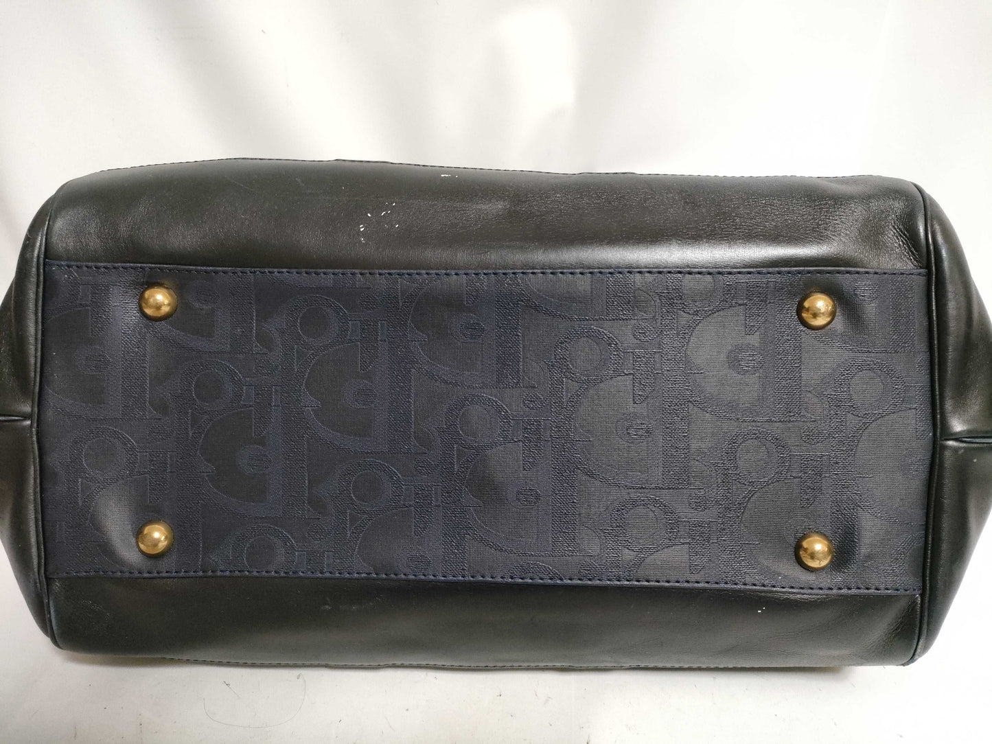 Dior Trotter Dior Trotter Leather Boston Bag Navy Boston Bag