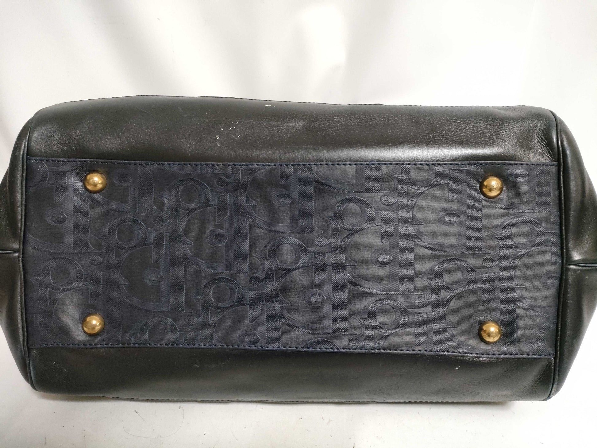 Dior Trotter Dior Trotter Leather Boston Bag Navy Boston Bag