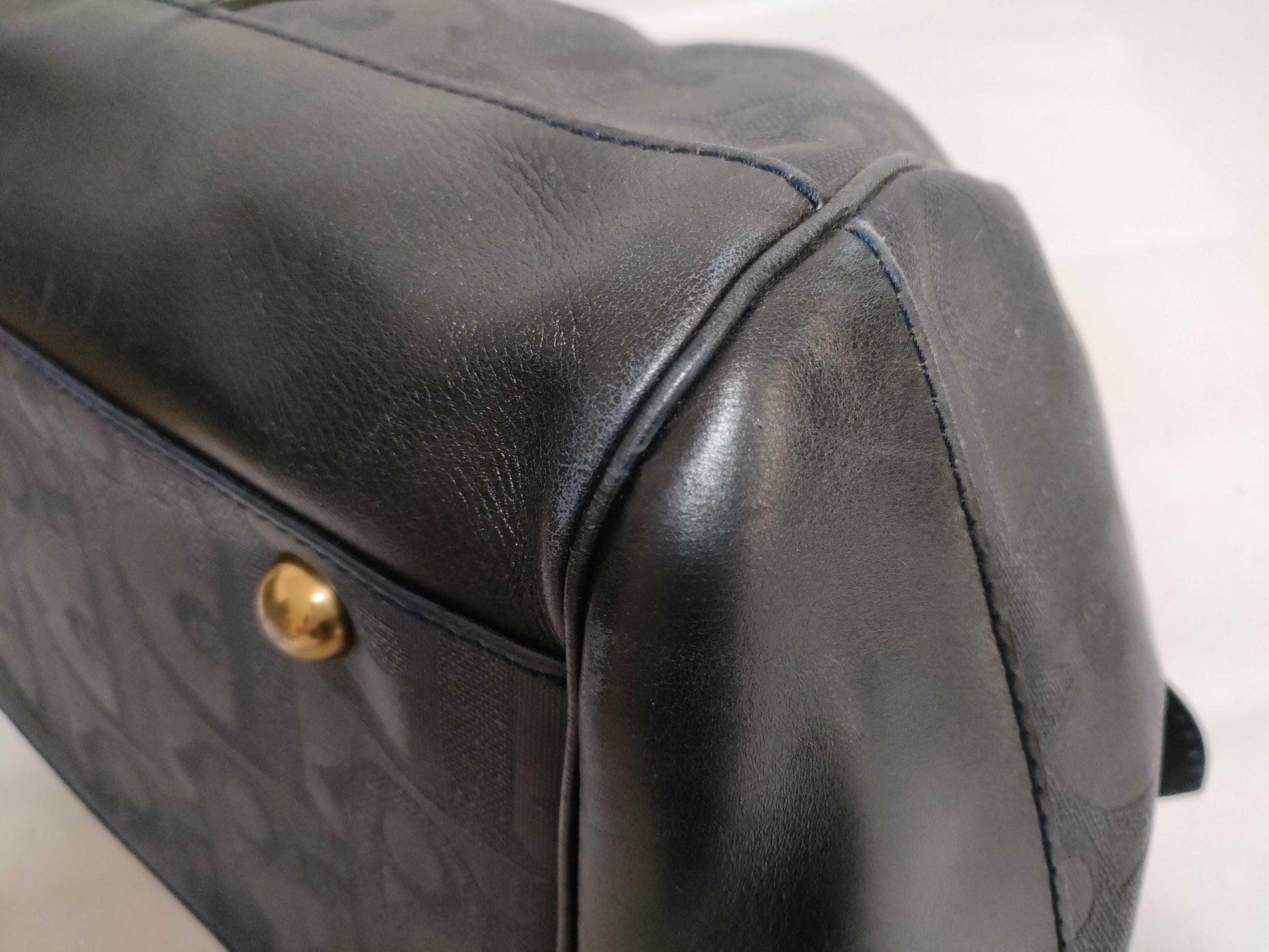 Dior Trotter Dior Trotter Leather Boston Bag Navy Boston Bag