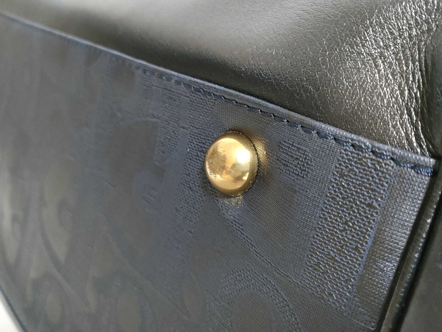 Dior Trotter Dior Trotter Leather Boston Bag Navy Boston Bag