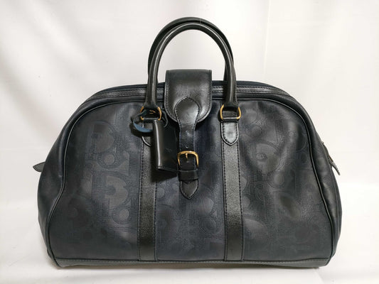 Dior Trotter Dior Trotter Leather Boston Bag Navy Boston Bag