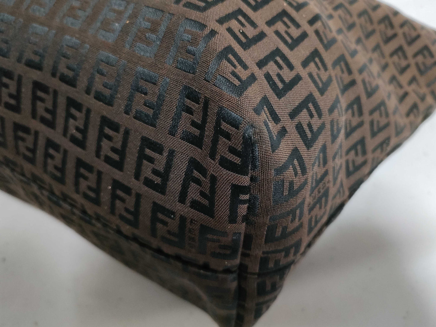 FENDI Zucca Fendi Zucca Canvas x Leather Tote Bag Brown Tote Bag