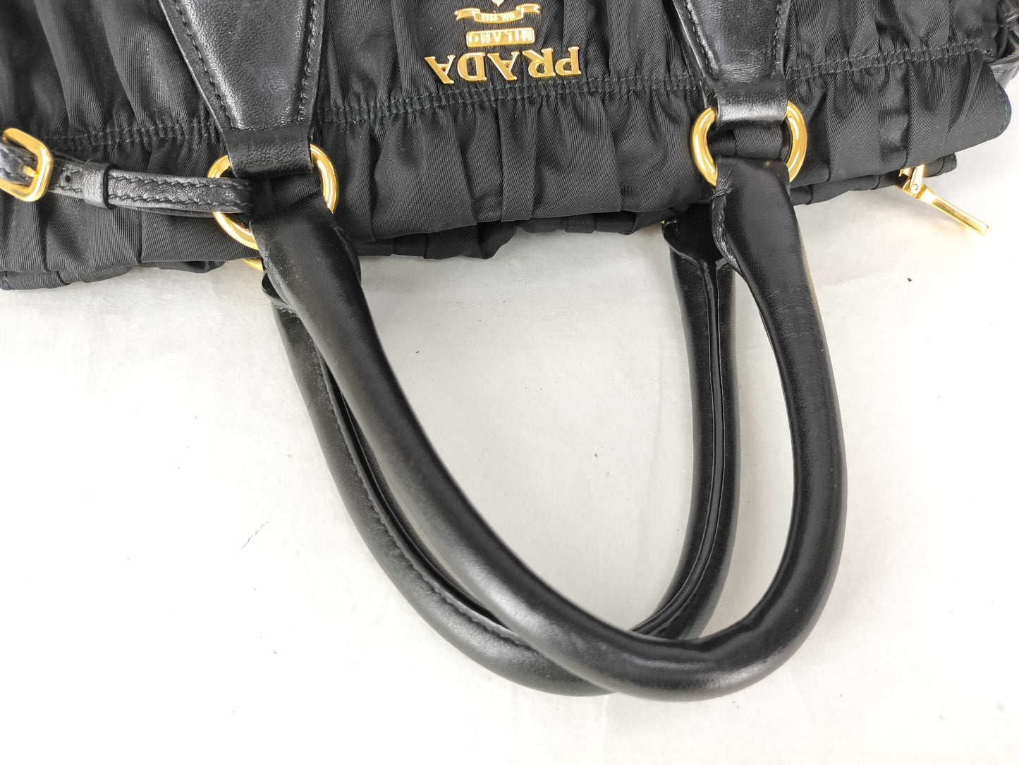 PRADA Tesuto 2-Way Handbag Black B1336M Handbag