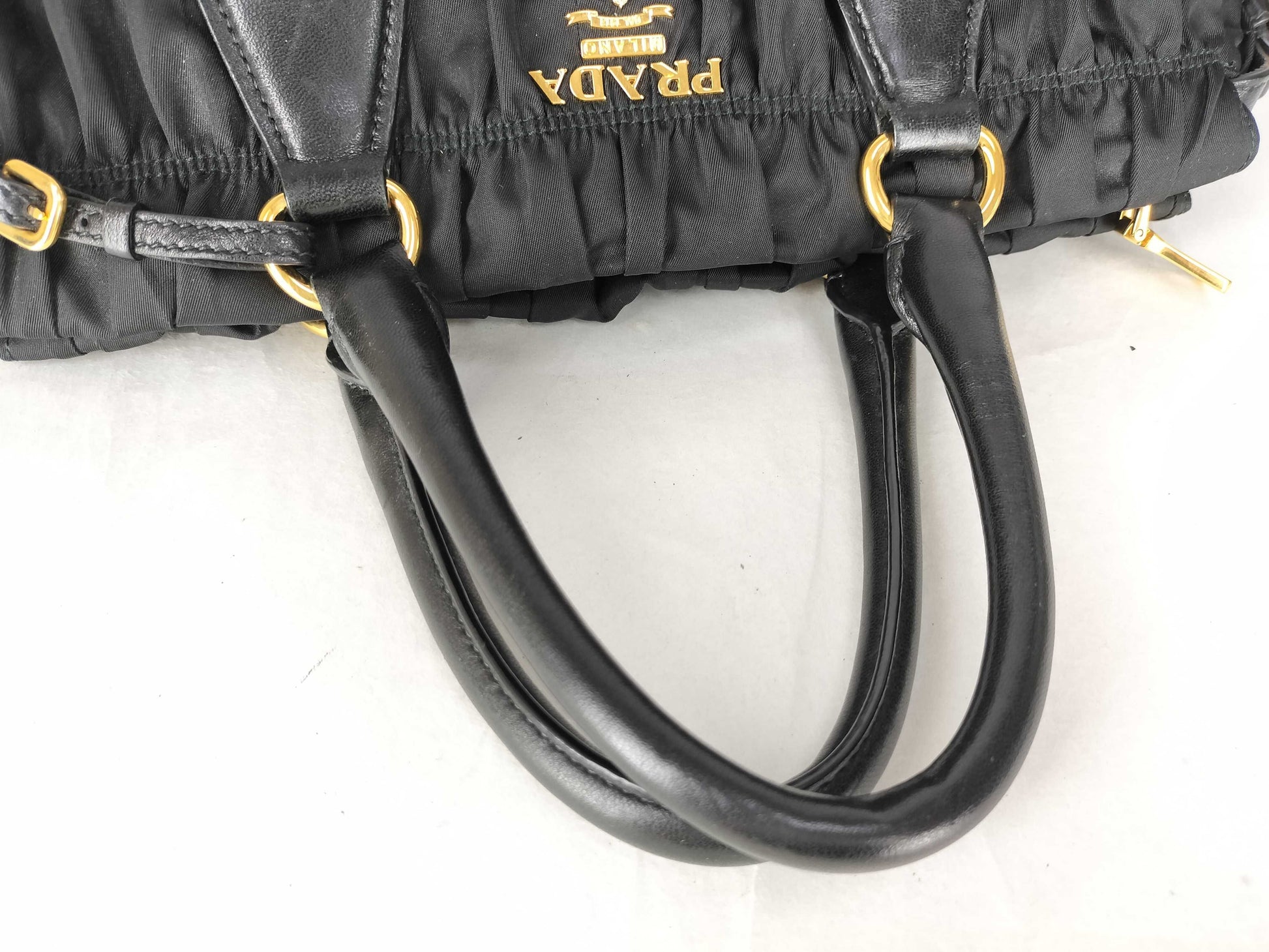PRADA Tesuto 2-Way Handbag Black B1336M Handbag