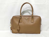 PRADA ID-Prada Saffiano Galeria Leather 2 Way Handbag Brown w/o strap Handbag