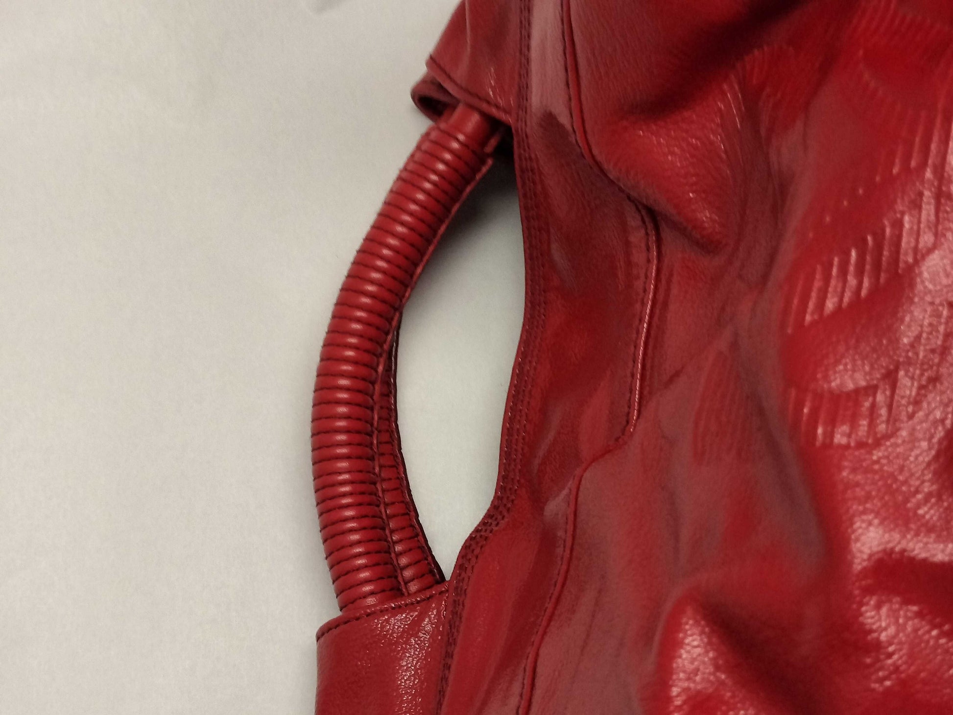 LOEWE SG-Loewe Nappa Aire Patent leather Hand bag Red Handbag