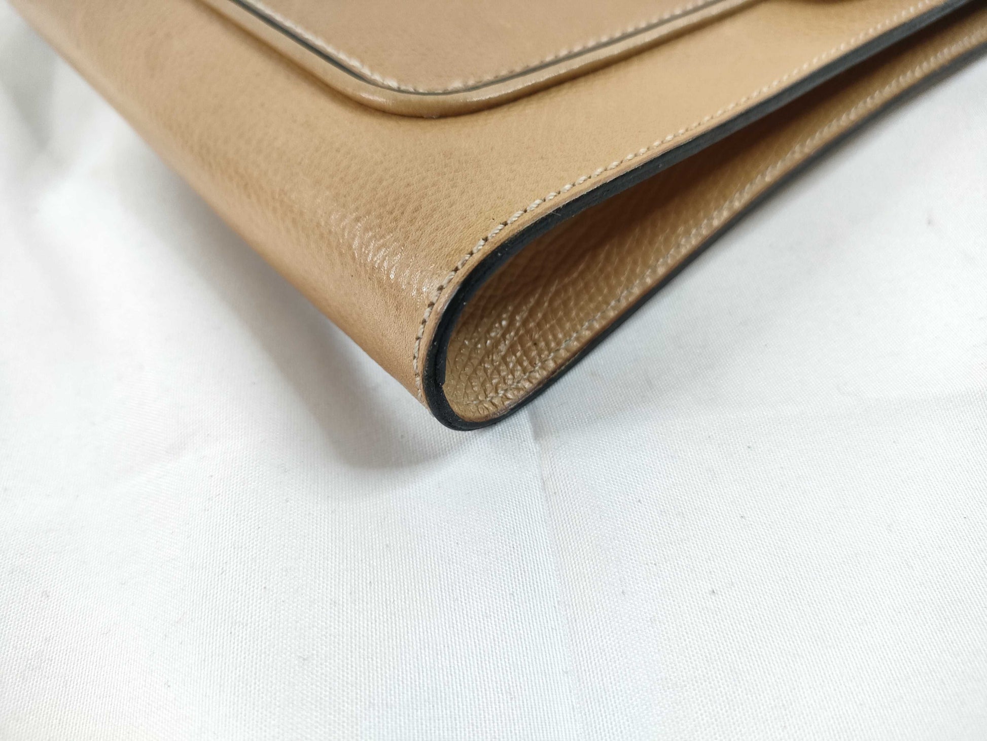 Delbo Leather Clutch Bag Brown Clutch Bag
