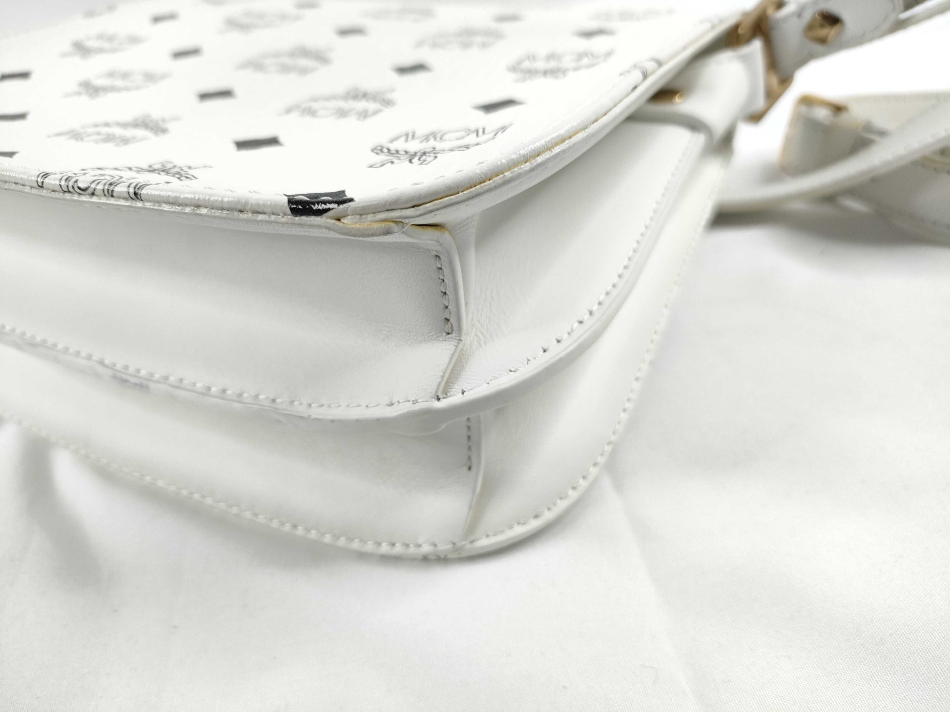 MCM SG-MCM Patricia Leather Shoulder bag White
