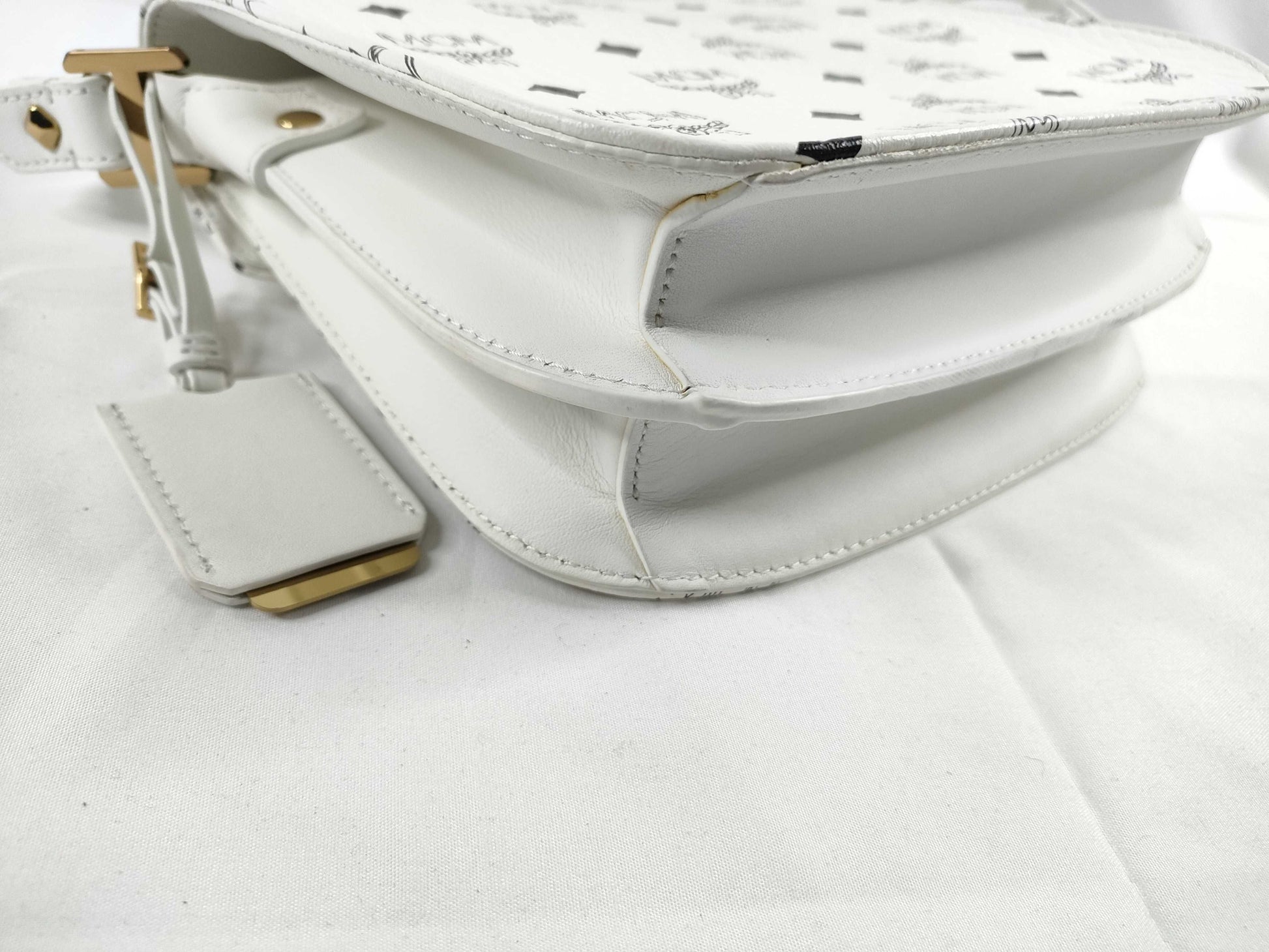 MCM SG-MCM Patricia Leather Shoulder bag White