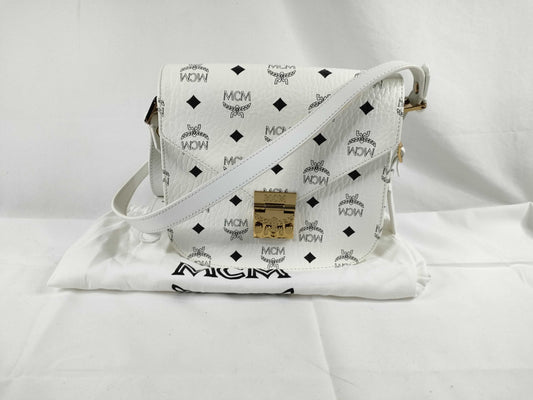 MCM SG-MCM Patricia Leather Shoulder bag White