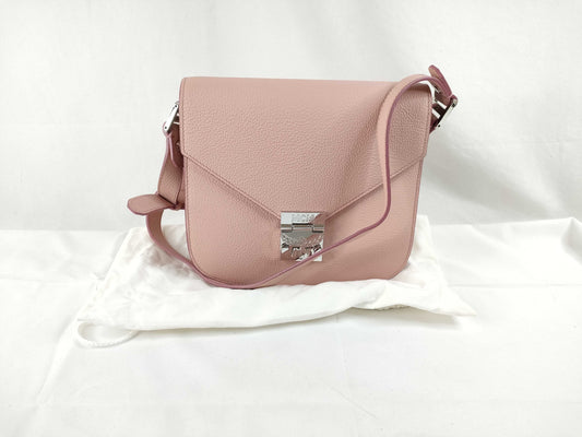 MCM SG-MCM Patricia Park Avenue Leather Shoulder Bag Pink Shoulder Bag