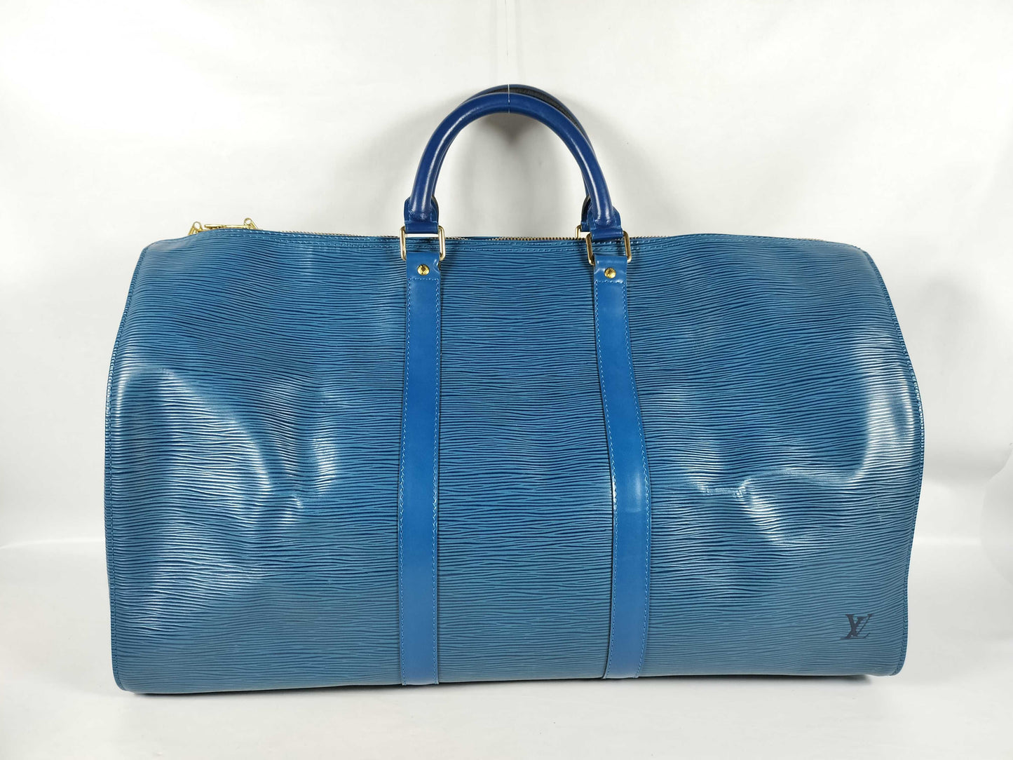 LOUIS VUITTON SG-Louis Vuitton Epi Keepall 50 M42965 VI0965 Blue Boston Bag