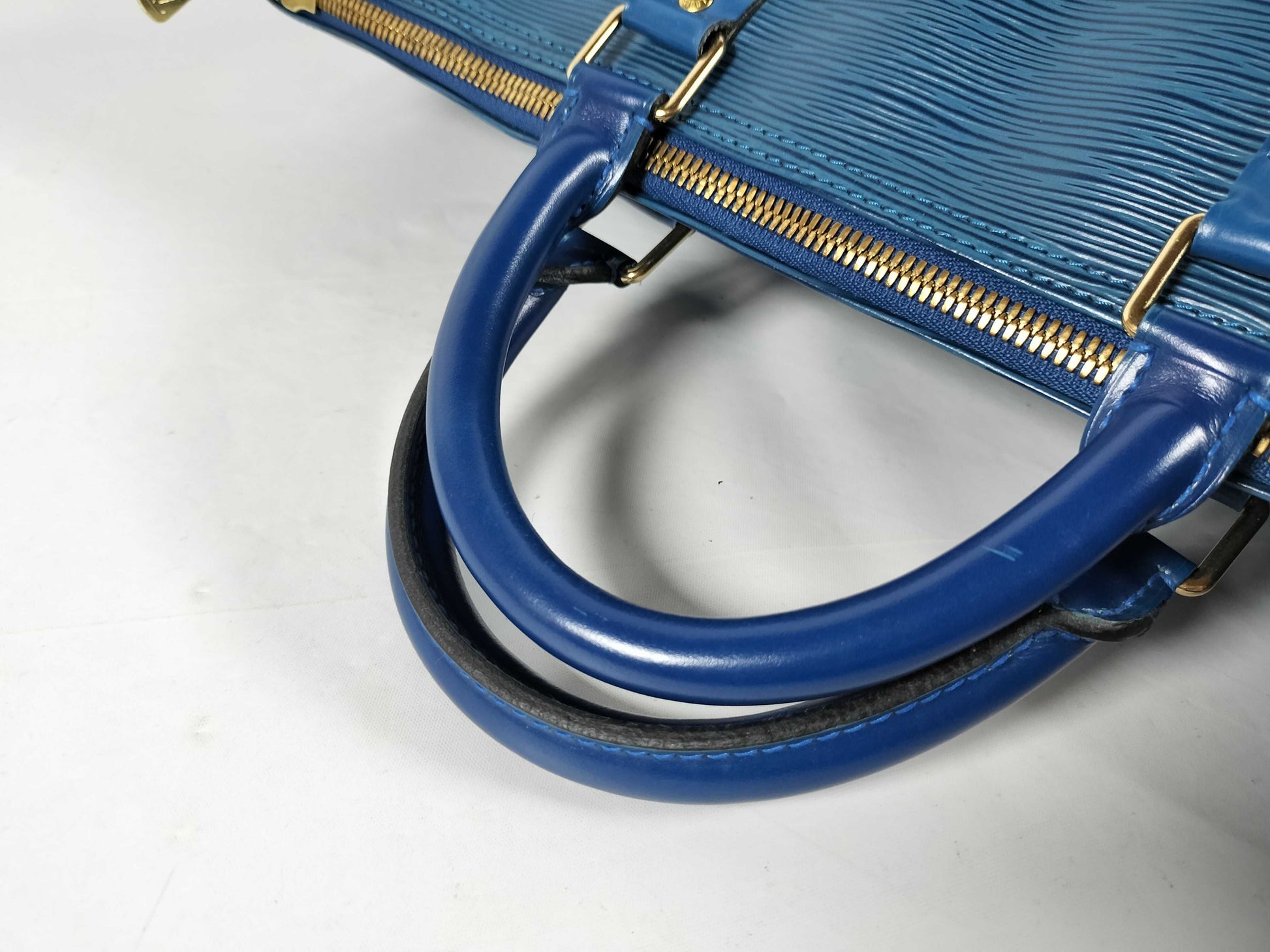 LOUIS VUITTON SG-Louis Vuitton Epi Keepall 50 M42965 VI0965 Blue Boston Bag
