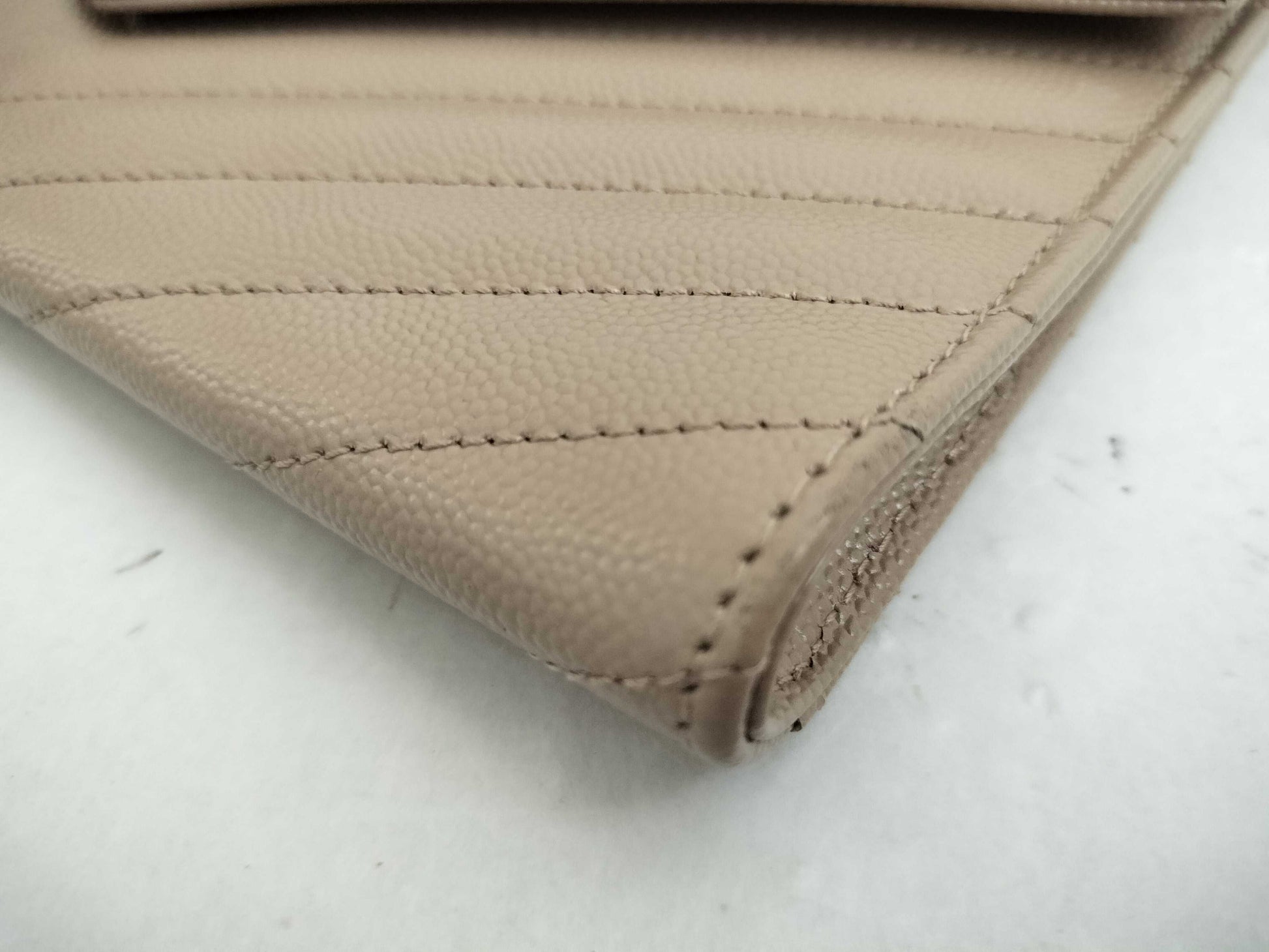 SAINT LAURENT DU-Saint Laurent Paris Leather Clutch Bag Beige 617662 Clutch Bag